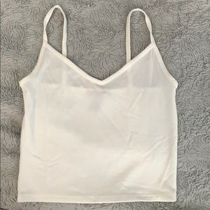 white cropped cami